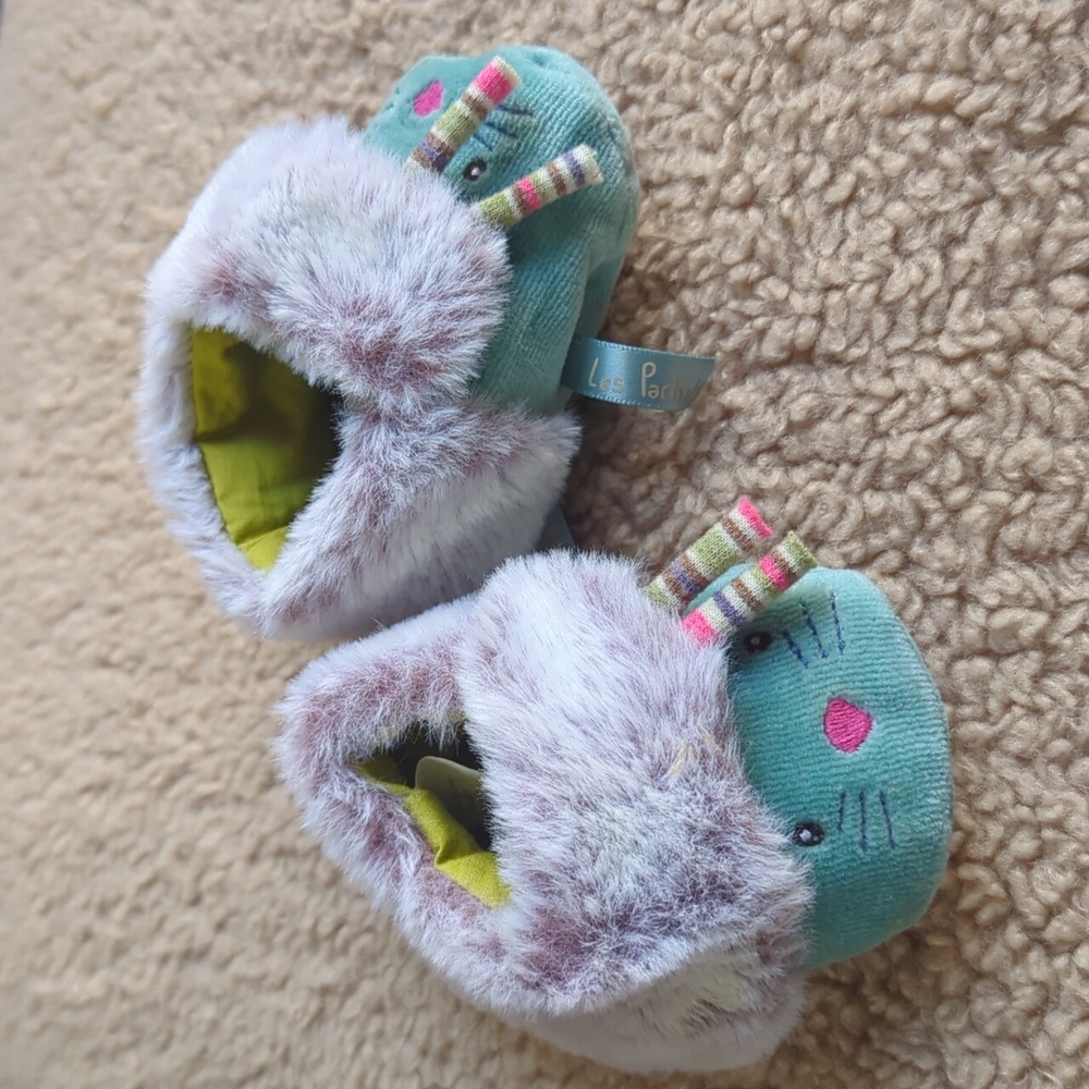 Moulin Roty Les Pachats Cat Baluw Baby Slippers